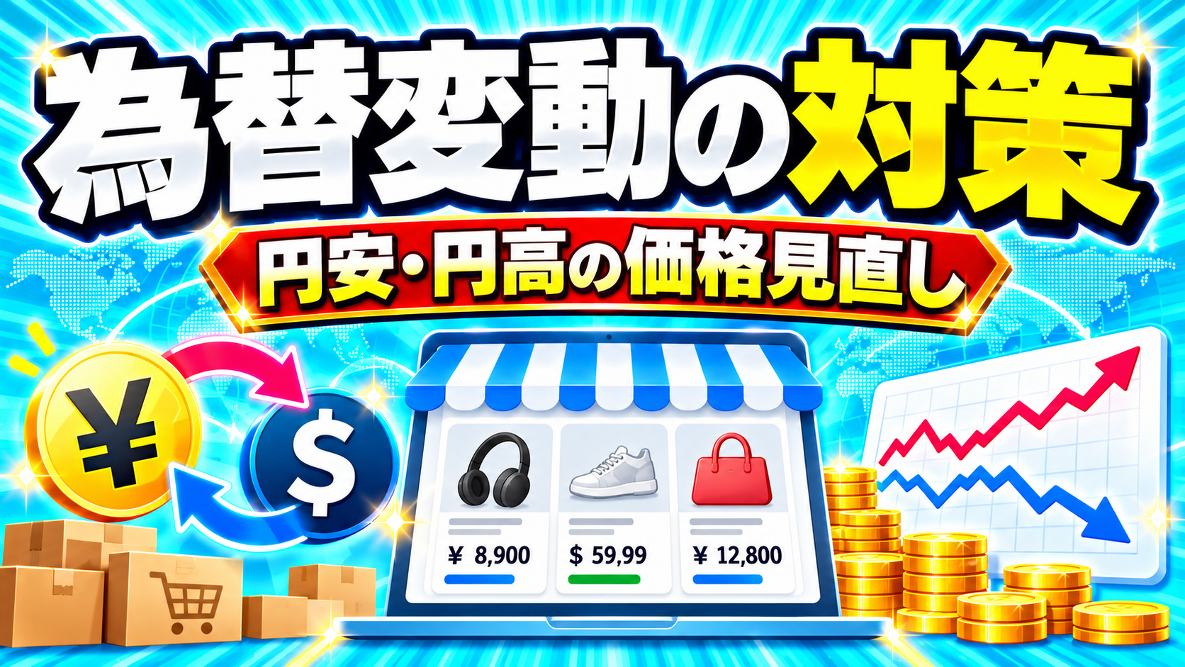 海外販売の為替変動対策|円安・円高に備える価格見直しルール