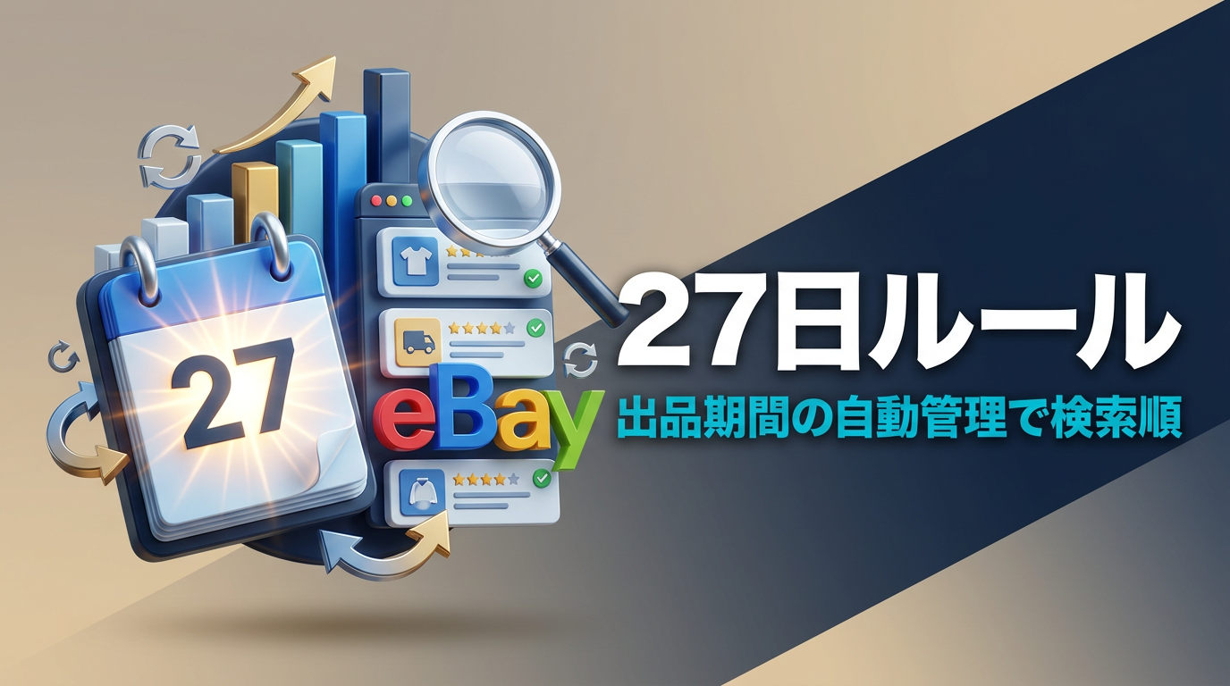 eBay 27日ルールとは|出品期間の自動管理で検索順位を維持する