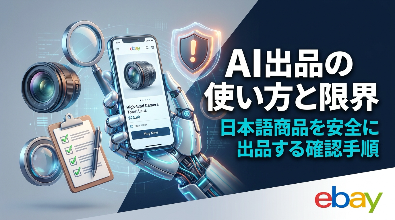 eBay AI出品の使い方と限界|日本語商品を安全に出品する確認手順
