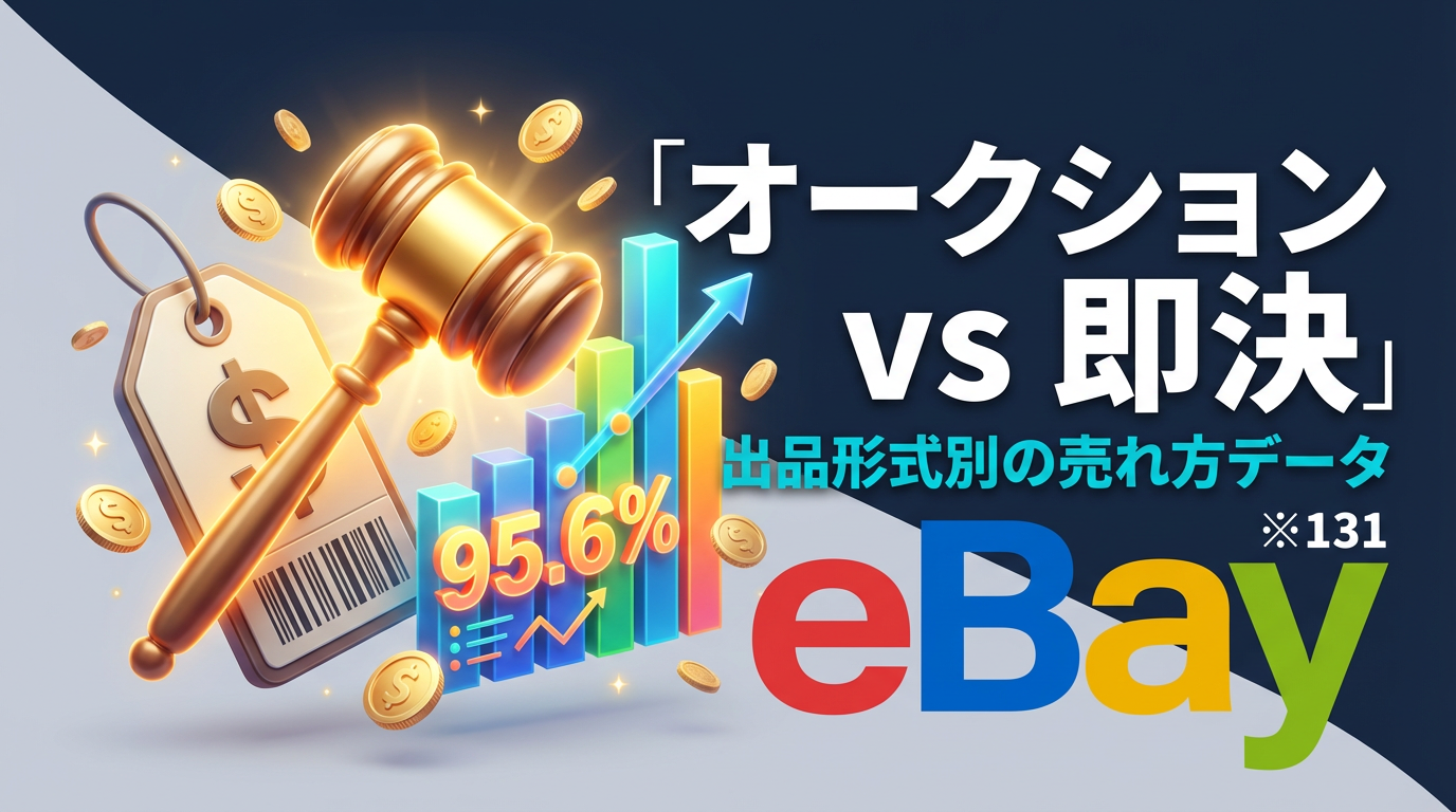 eBayオークション vs 即決の使い分け｜出品形式別の売れ方データ
