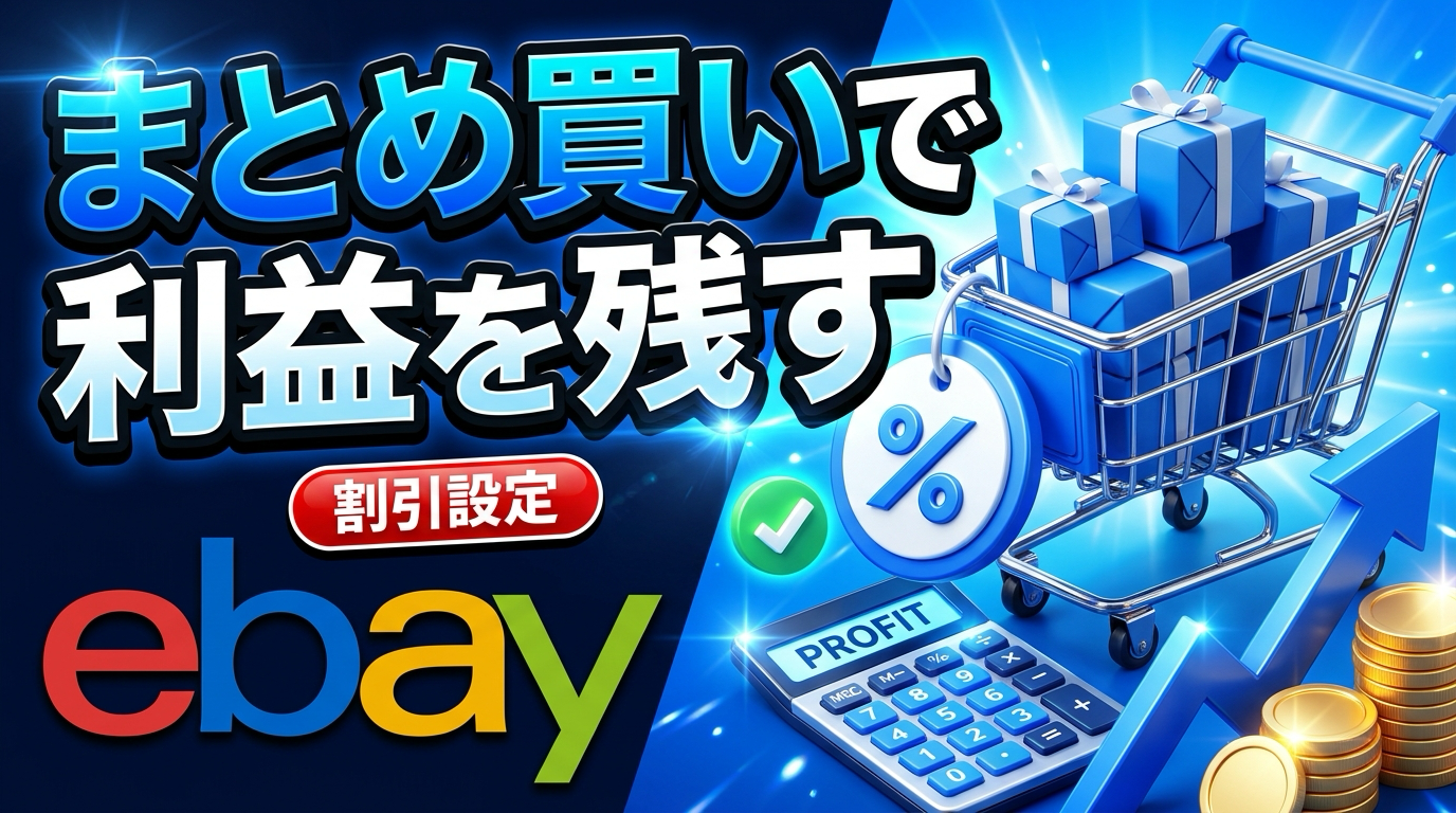 eBay Bundle Discountsの使い方｜まとめ買い割引の設定と利益率を守る方法