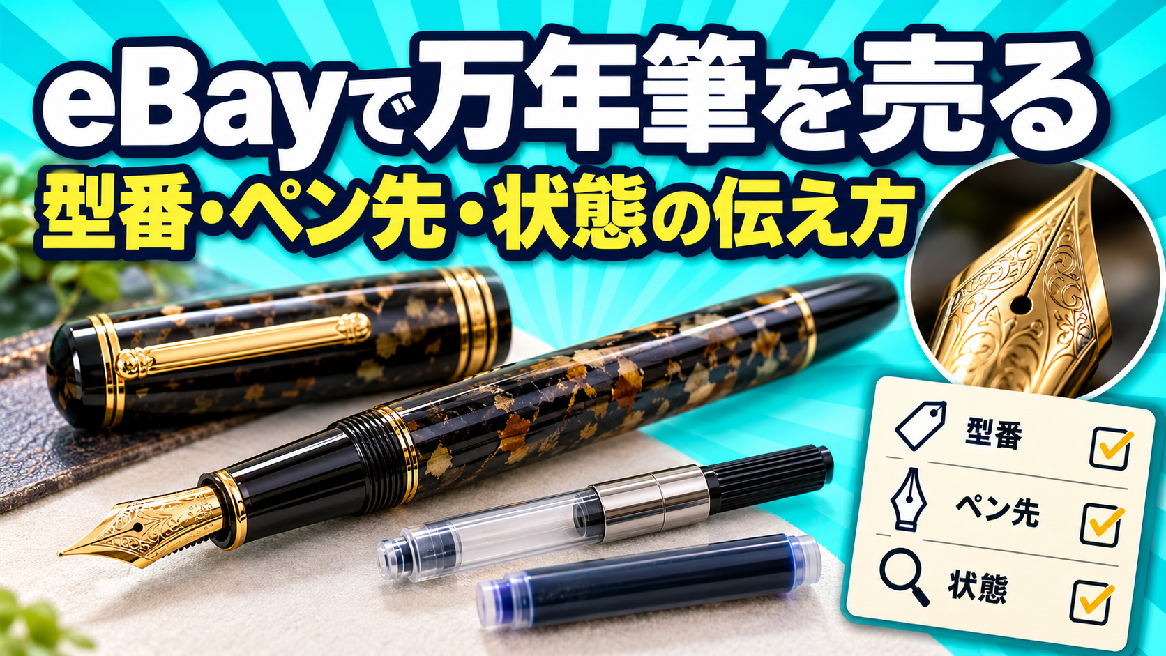 eBayで日本の万年筆を売る方法｜型番・ペン先・状態の伝え方