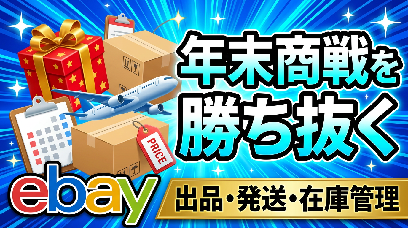 eBay年末商戦の準備ガイド|ホリデー需要を逃さない出品・発送・在庫管理