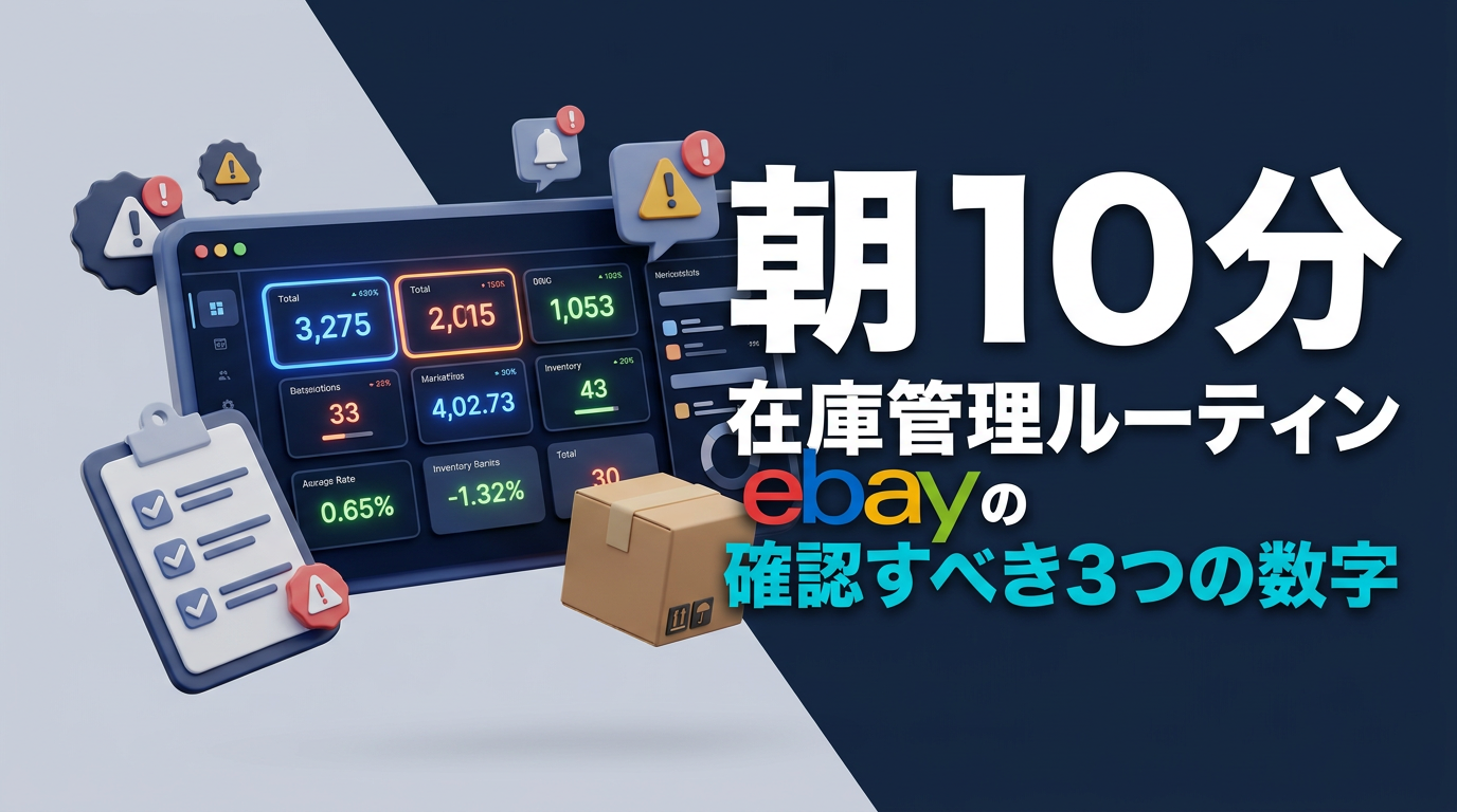 eBay在庫管理の朝10分ルーティン｜確認すべき3つの数字