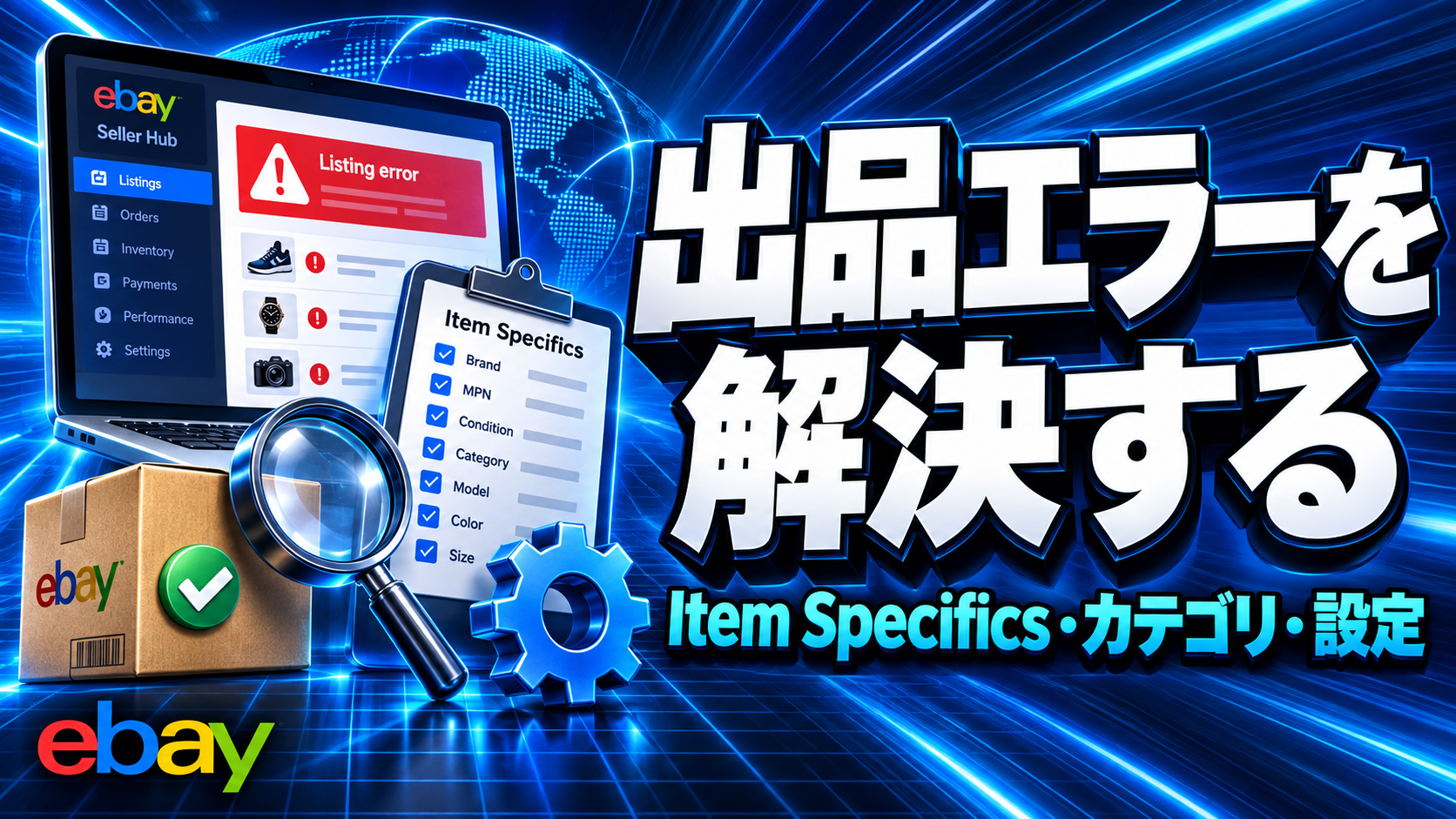 eBayで出品できない原因とエラー対処|Item Specifics・カテゴリ・ポリシーの確認手順