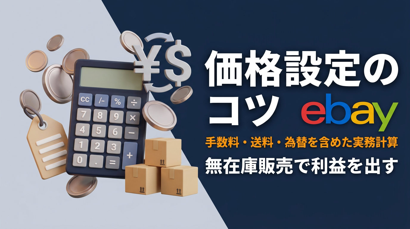 eBay無在庫で利益を出す価格設定のコツ｜手数料・送料・為替を含めた実務計算