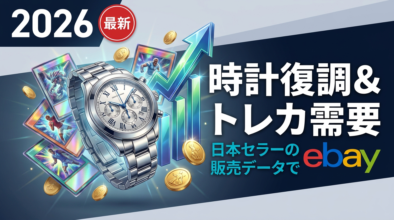 eBay越境ECレポートQ1 2026｜時計の復調とトレカ需要を日本セラーの販売データで解説