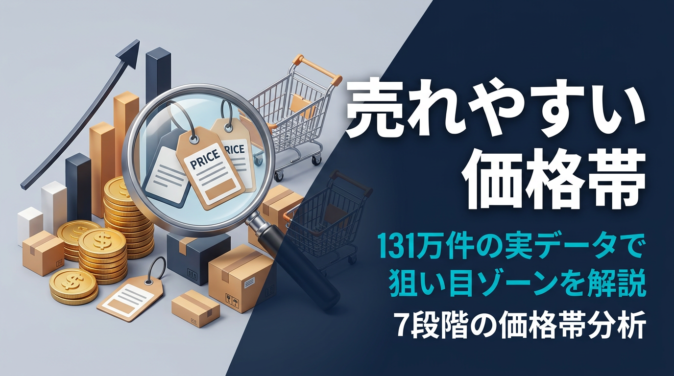 eBayで売れやすい価格帯｜131万件の実データで狙い目ゾーンを解説