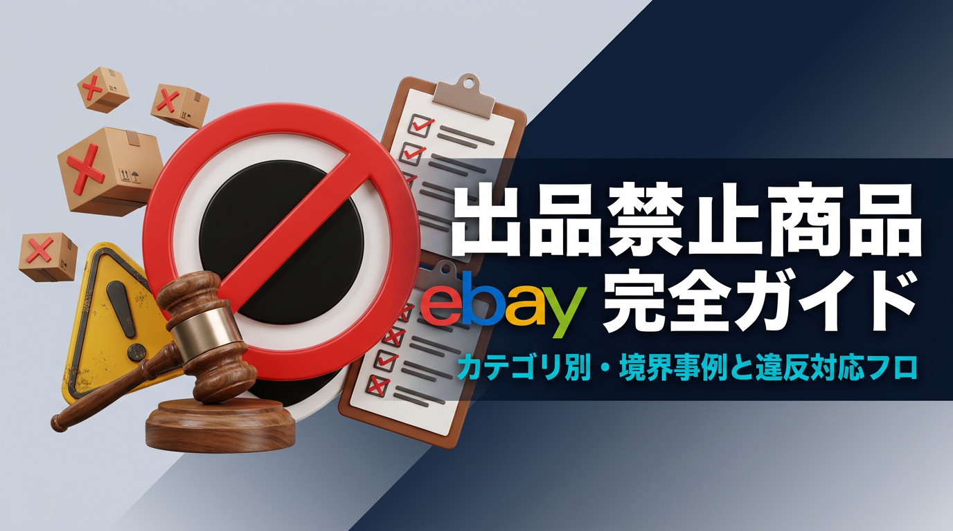 eBay出品禁止商品の完全ガイド｜カテゴリ別の境界事例と違反時の対応