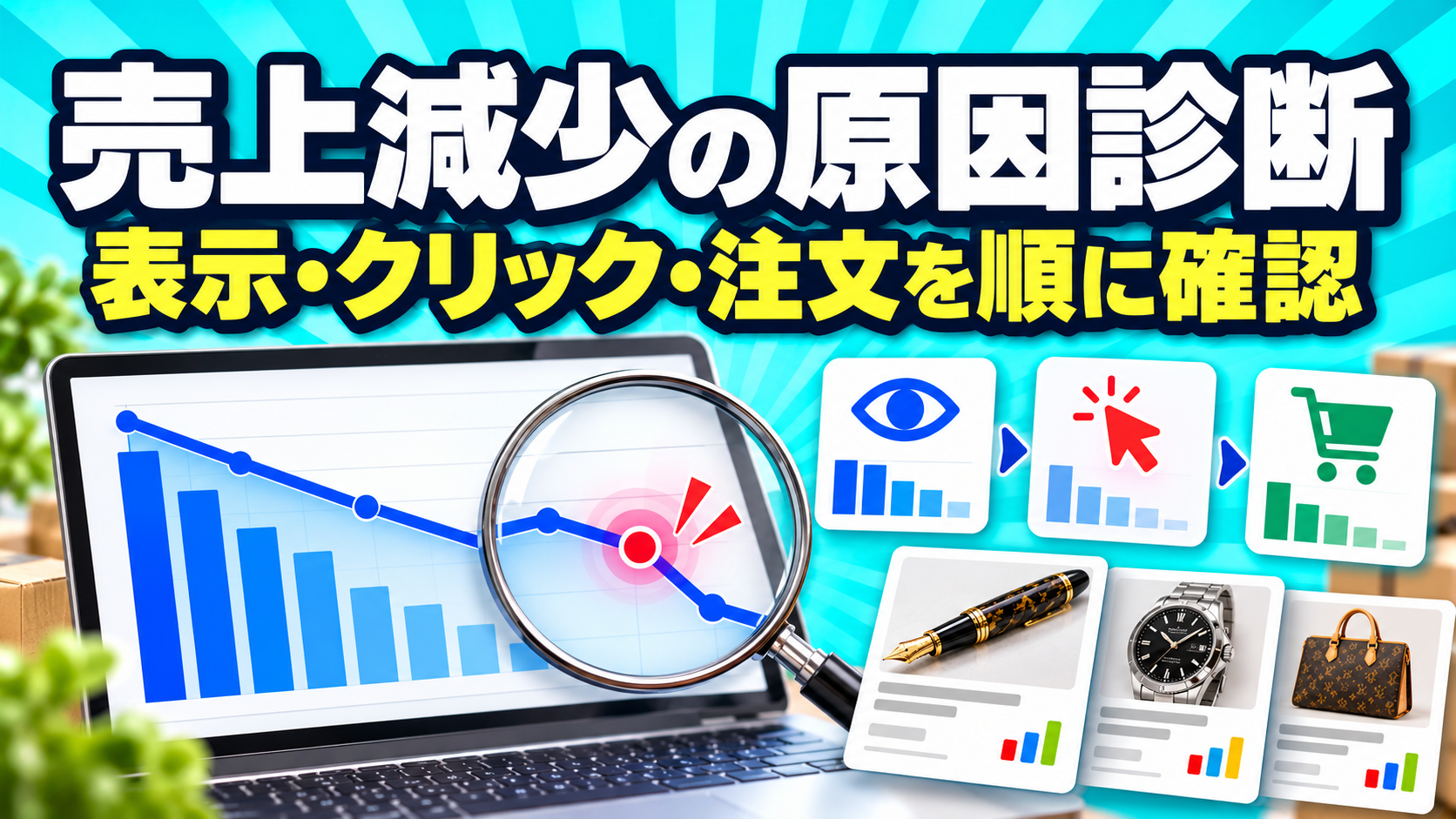 eBayの販売状況が落ちたときの原因切り分け｜表示・クリック・注文・購入後品質の診断フロー