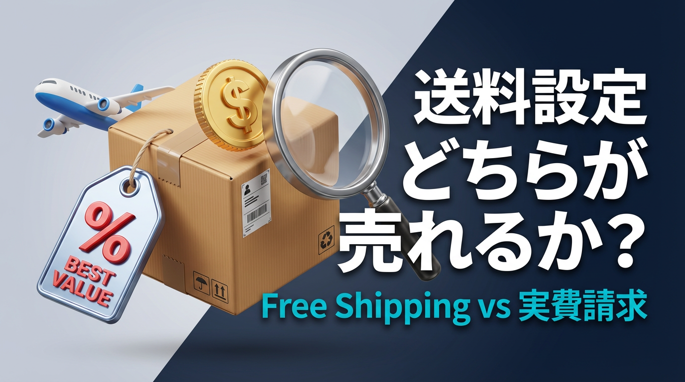 eBay送料設定Free Shipping vs 実費請求｜どちらが売れるか