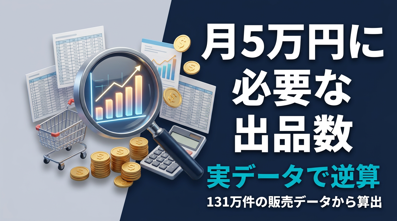 eBay副業で月5万円に必要な出品数｜実データで逆算