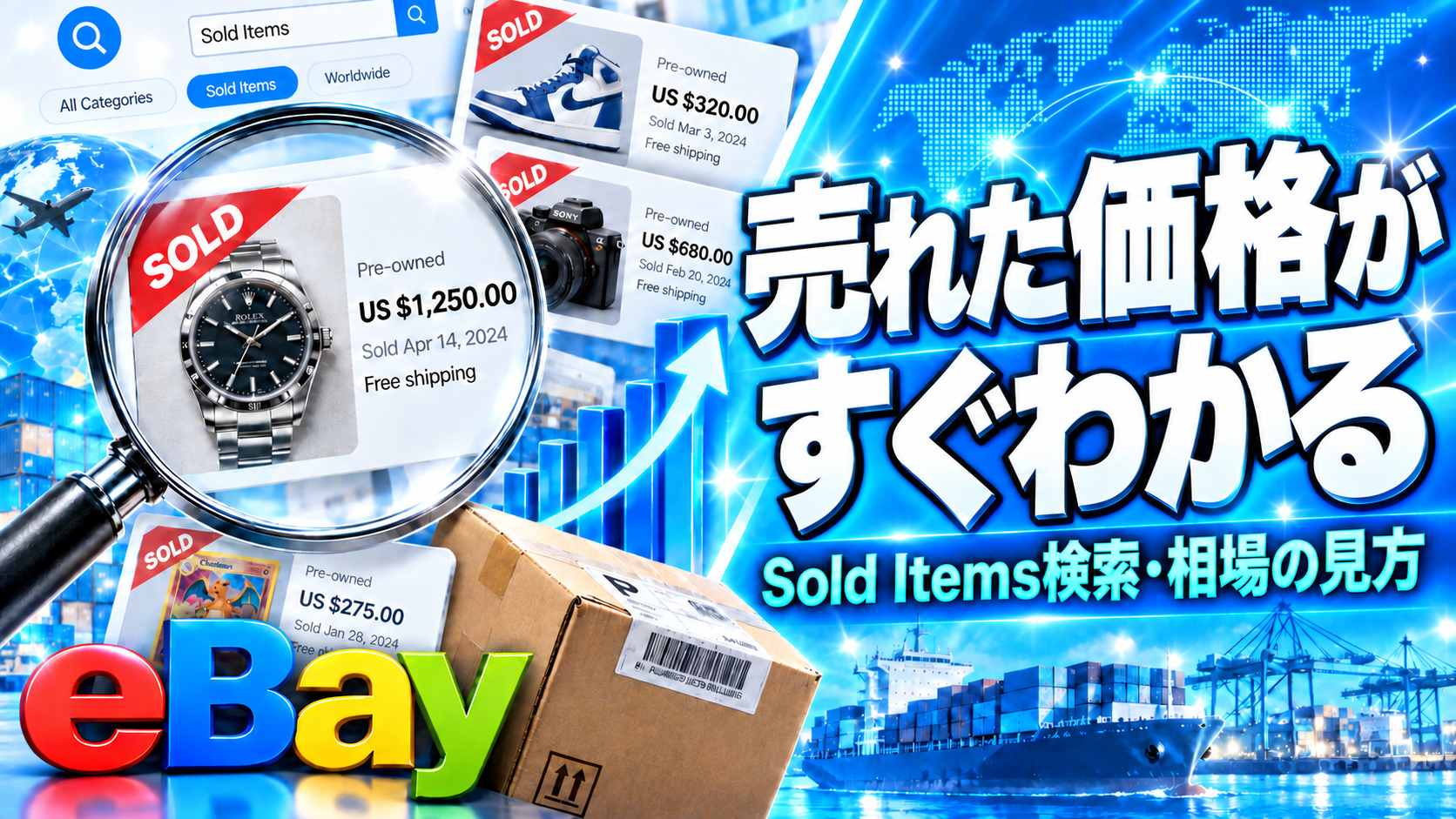eBay Sold Items(売り切れ商品)の検索方法|落札相場・販売履歴の調べ方