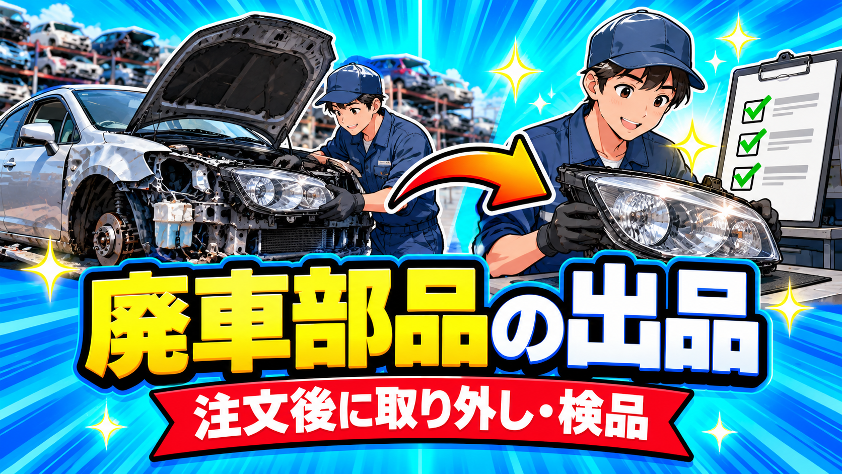 eBayの中古車部品「Used – Part on Vehicle」とは?出品条件と注文後の検品