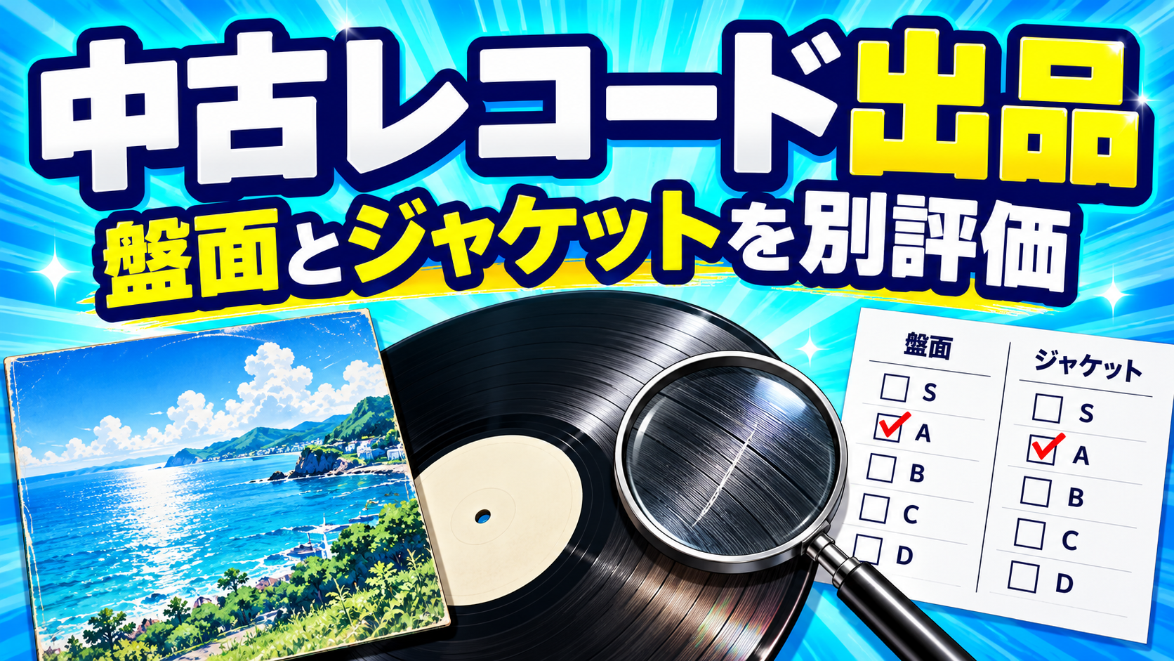 eBayで中古レコードを売る方法|盤面とジャケットの評価・説明