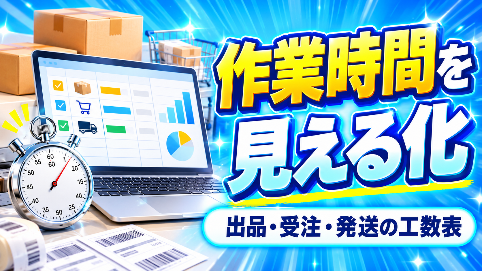 ネットショップの作業時間を見積もる方法｜出品・受注・発送の工数表