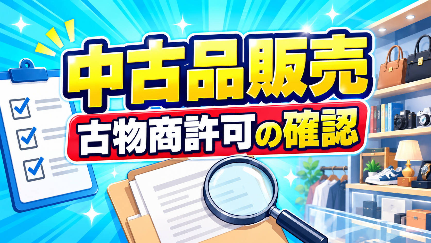 中古品を仕入れて販売する前の古物商許可チェック｜確認手順と相談先