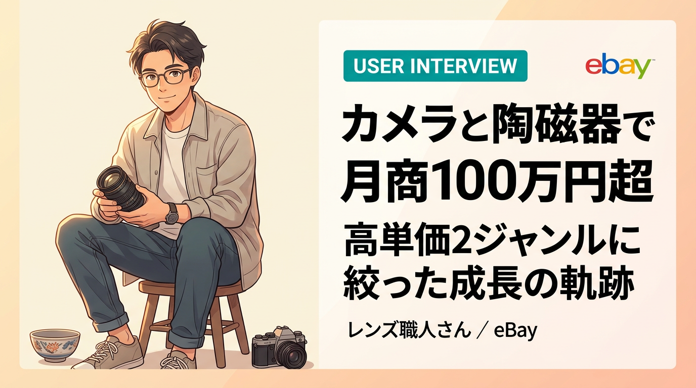 【ユーザーインタビュー】カメラ×陶磁器の高単価2ジャンルで月商100万円超・成長途上のレンズ職人さんの戦略